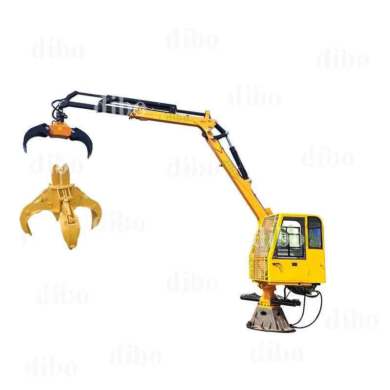 timber crane with cab